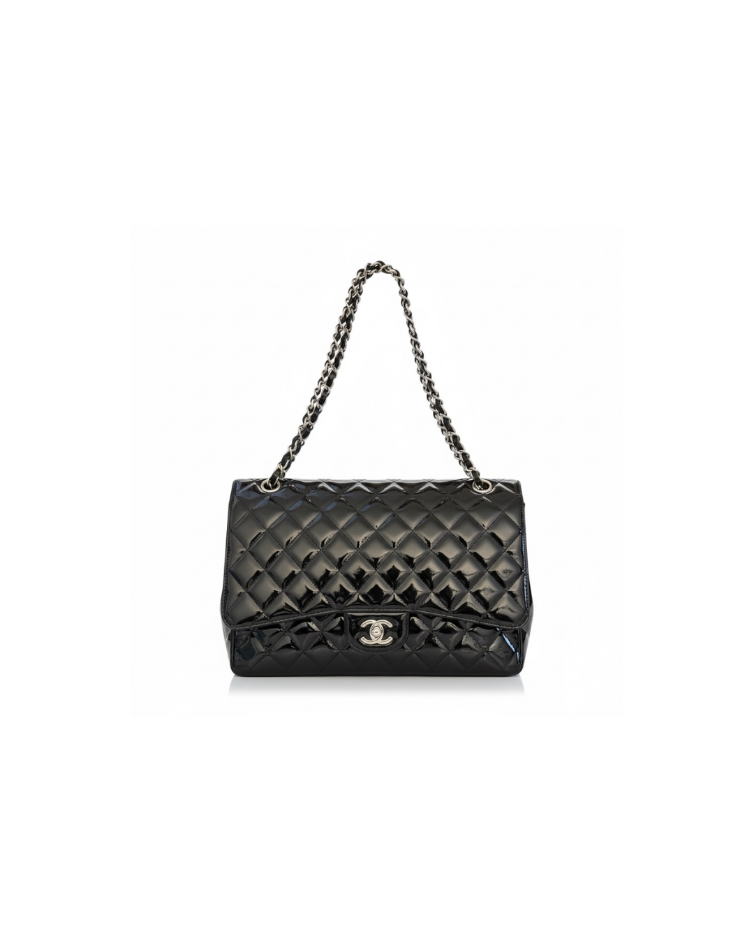 Placed with a Collector —LG-Drop 0010 - Chanel Noir Patent Maxi Single Flap
