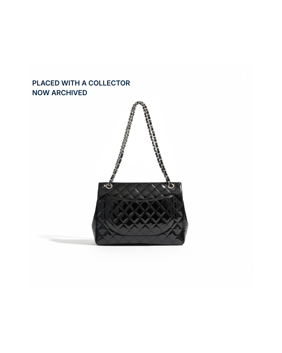 Placed with a Collector —LG-Drop 0010 - Chanel Noir Patent Maxi Single Flap