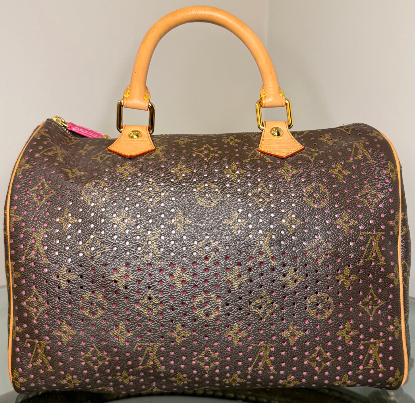 Vintage Louis Vuitton Monogram Perforated Speedy 30 (Fuchsia)