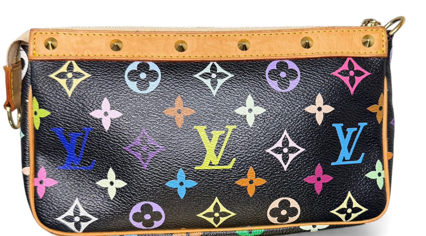 SOLD — Louis Vuitton  Black Multicolore Pochette (Black)