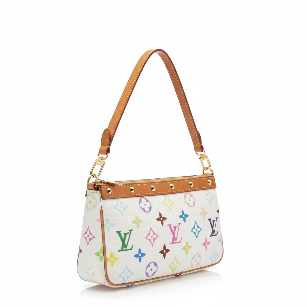 LG-Drop-006: Louis Vuitton Multicolore Pochette (Blanc) — Select Offers Considered