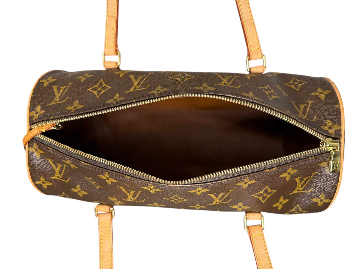 Louis Vuitton Papillon 30 interior logo stamp, vintage monogram canvas