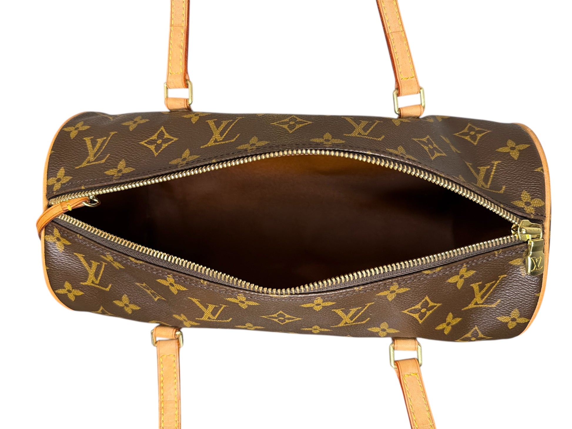 Louis Vuitton Papillon 30 interior logo stamp, vintage monogram canvas