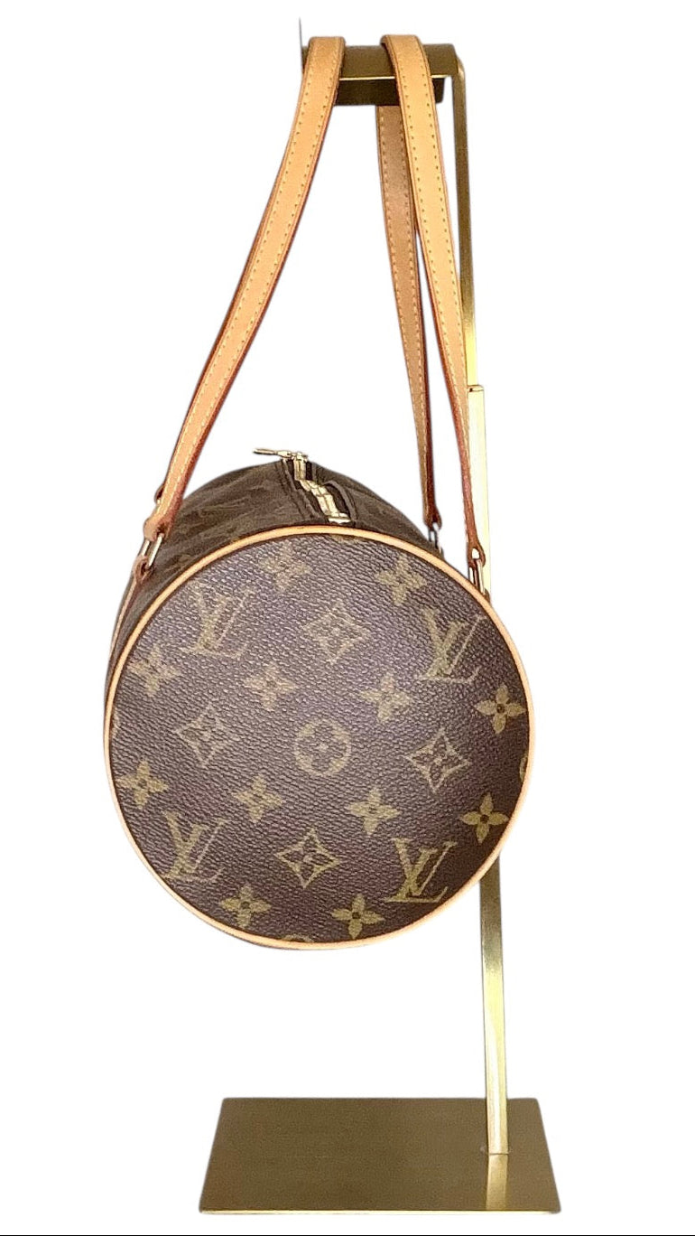 Vintage Louis Vuitton Papillon 30 with matching Mini Papillon, side view